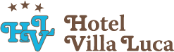 Logo dell'Hotel Villa Luca con tre stelle.